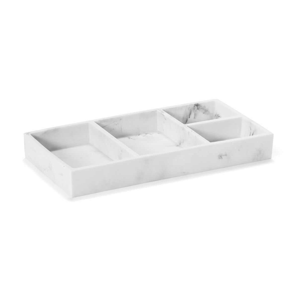 Bandeja decorativa de mármol nórdica blanca