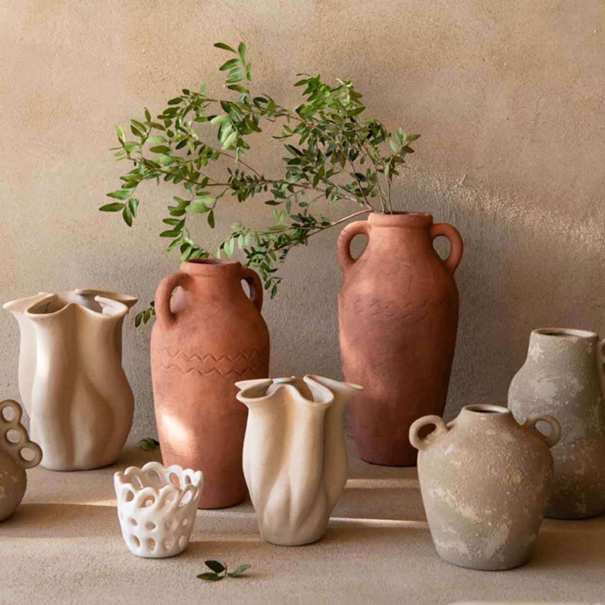 Jarrón cerámica terracota Maó 37,5 cm