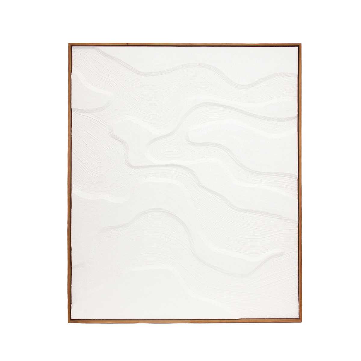 Cuadro abstracto minimalista blanco