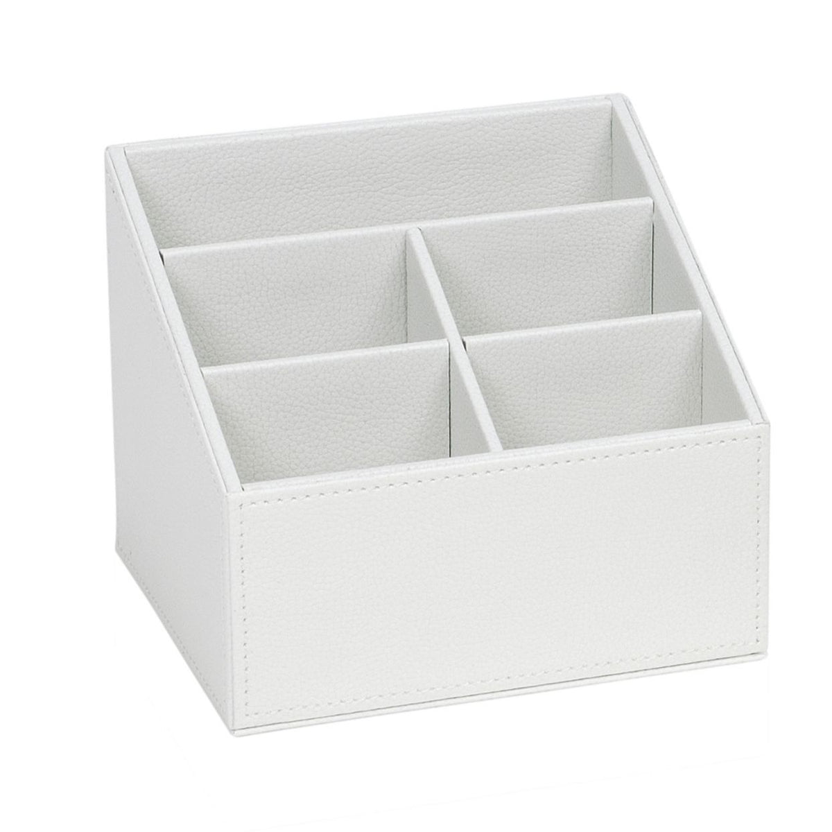 Portamandos organizador blanco de piel