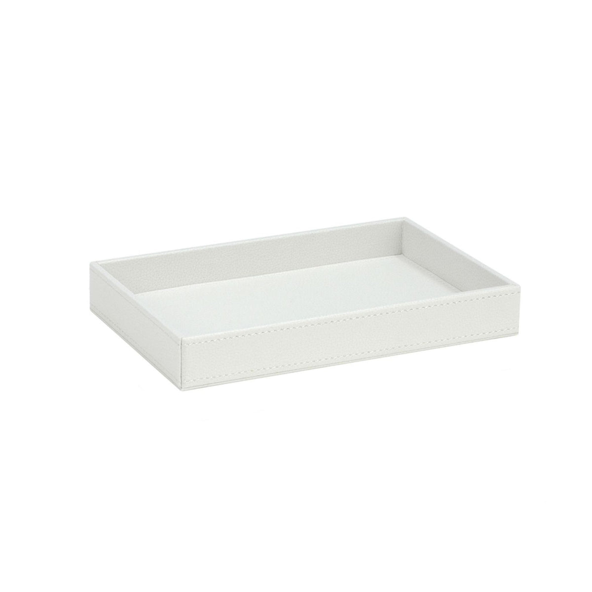 Bandeja vaciabolsillos blanca de piel