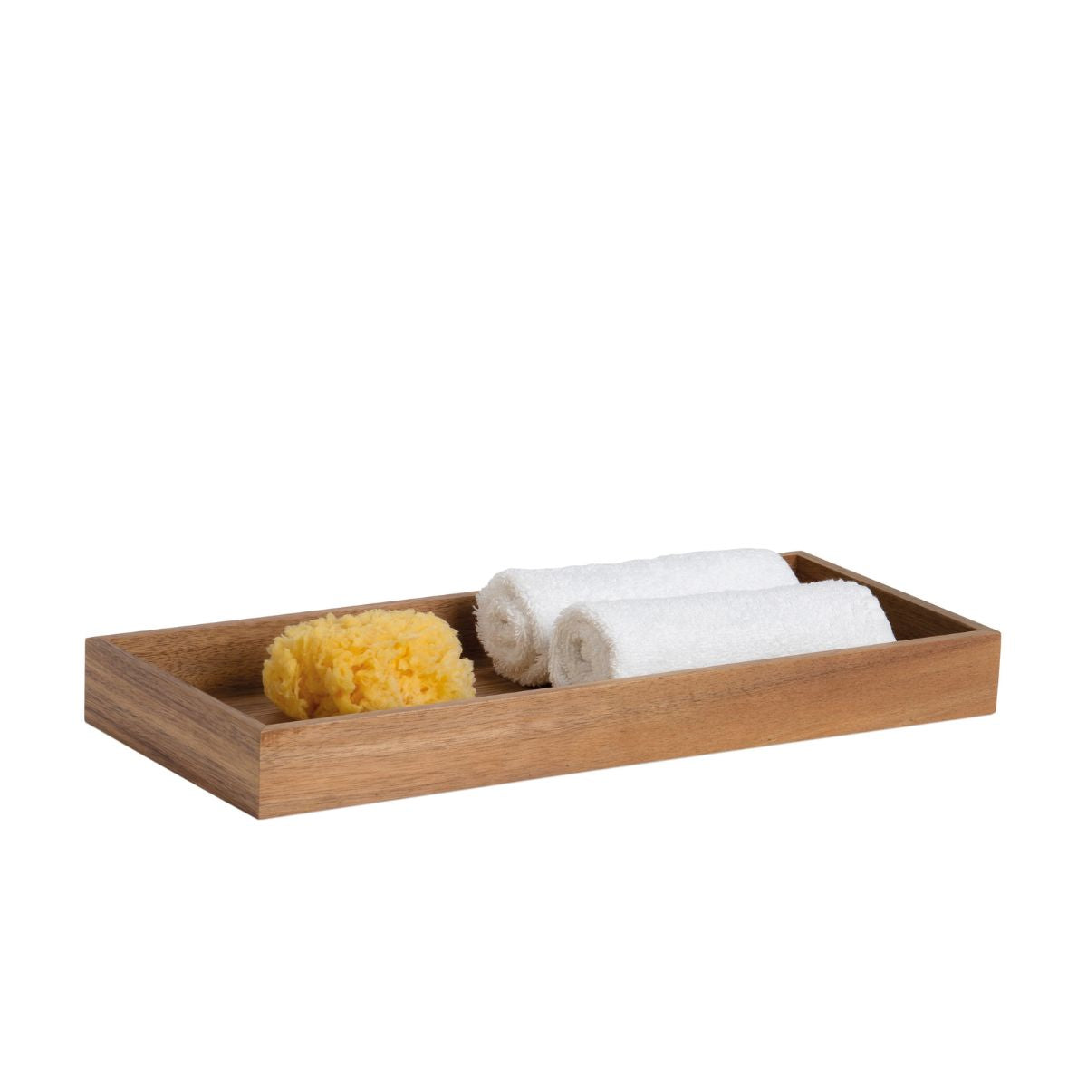 Bandeja rectangular de madera de acacia