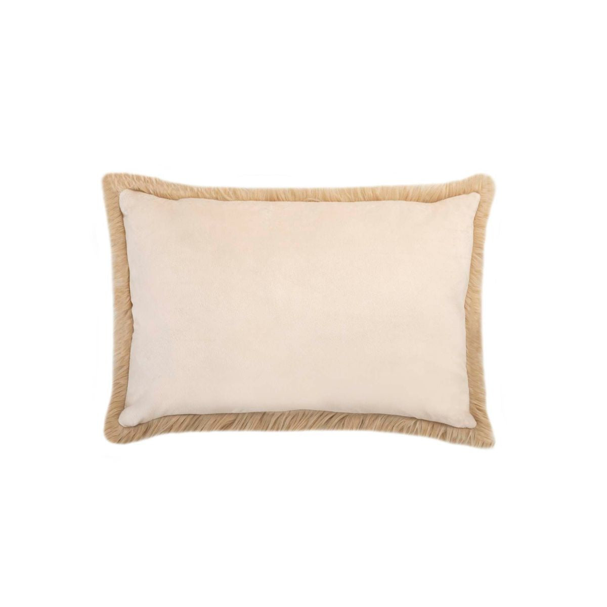 Cojín decorativo de pelo beige 40x60