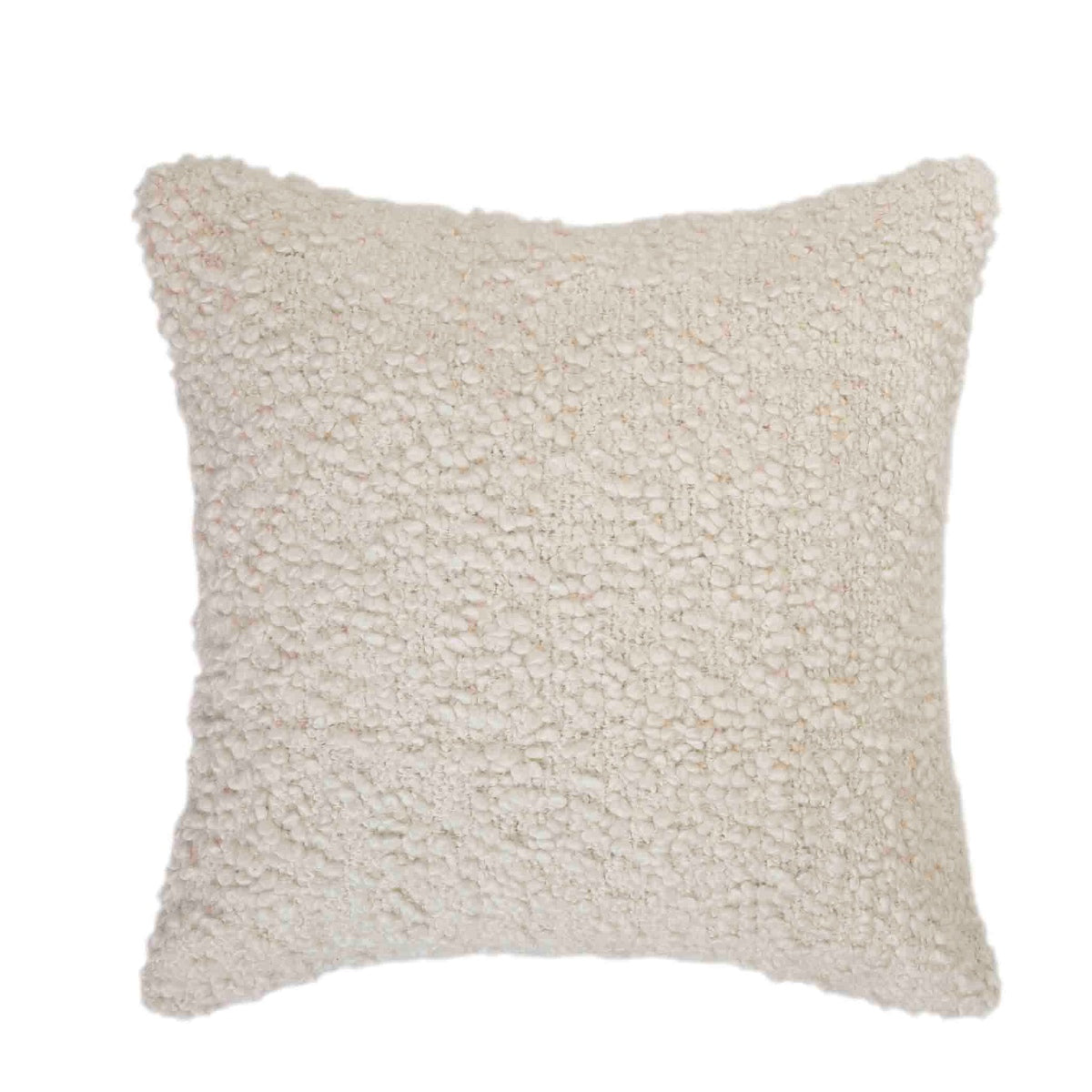 Cojín cuadrado de blouclé blanco 50x50