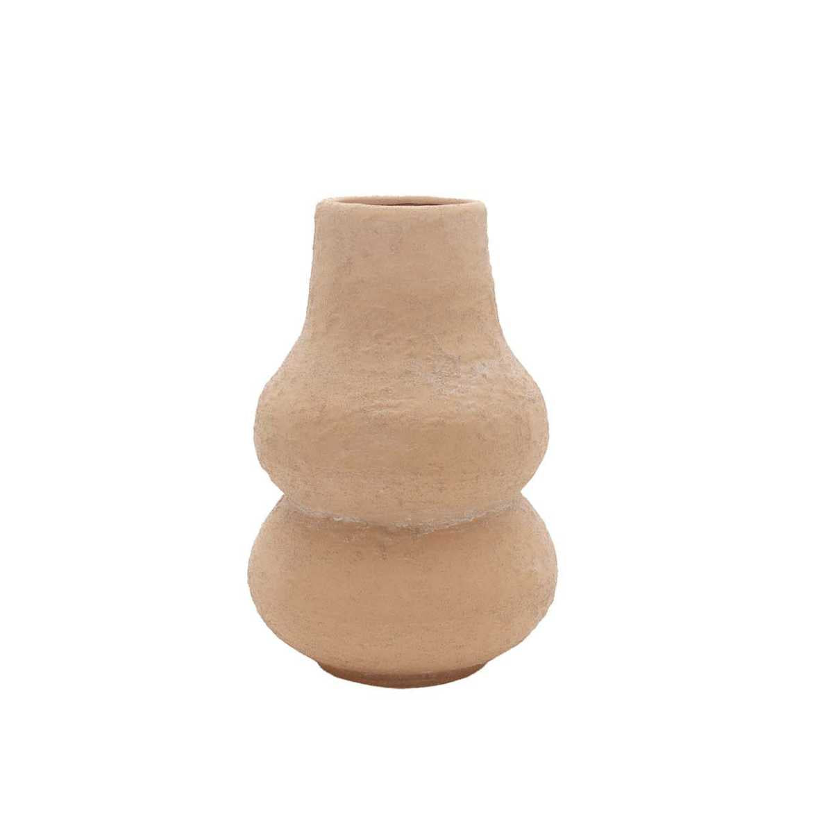 Jarrón gres beige Kaoma 35 cm