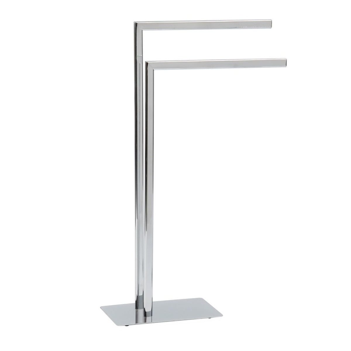 Toallero de baño plateado de metal moderno