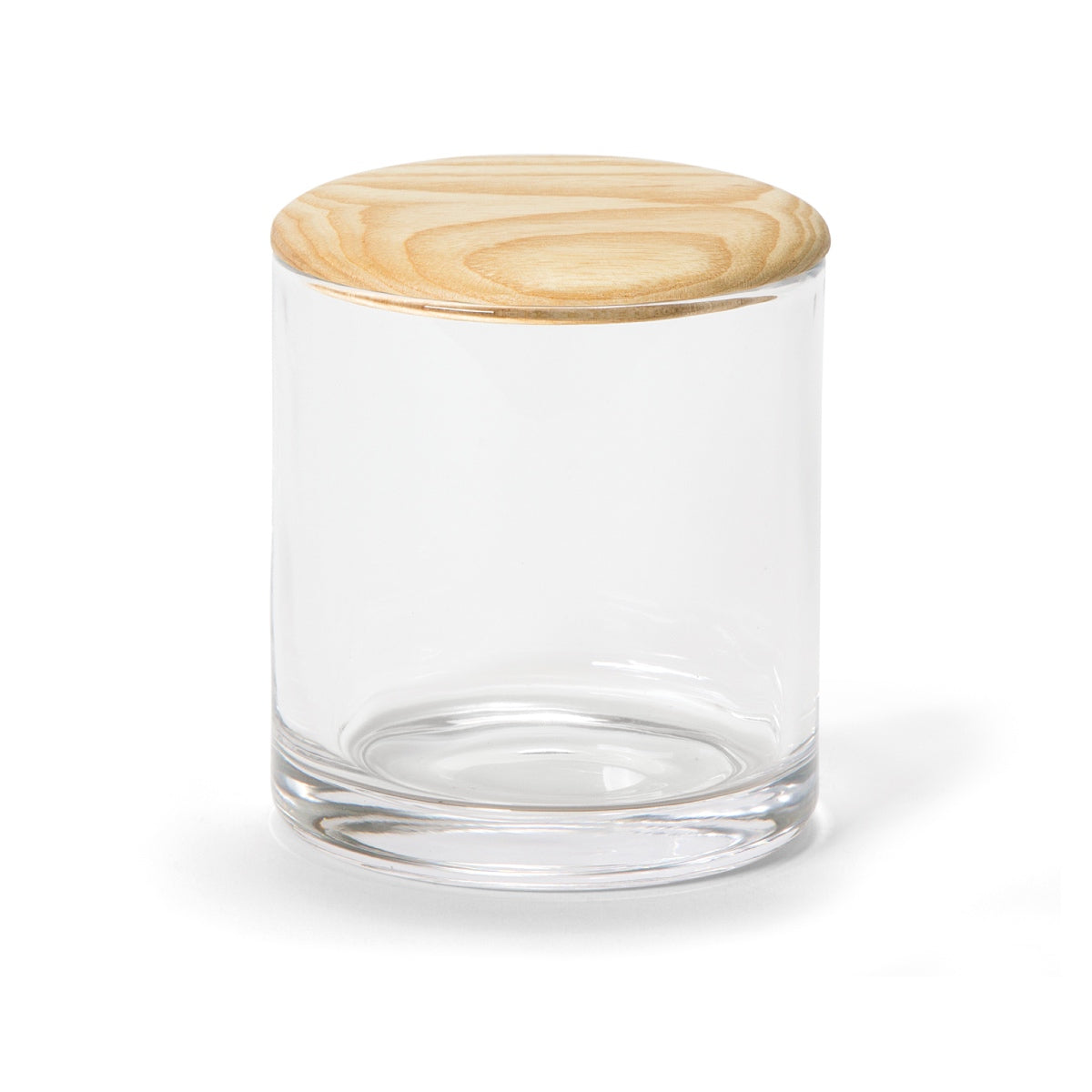 Caja para algodones de cristal y madera