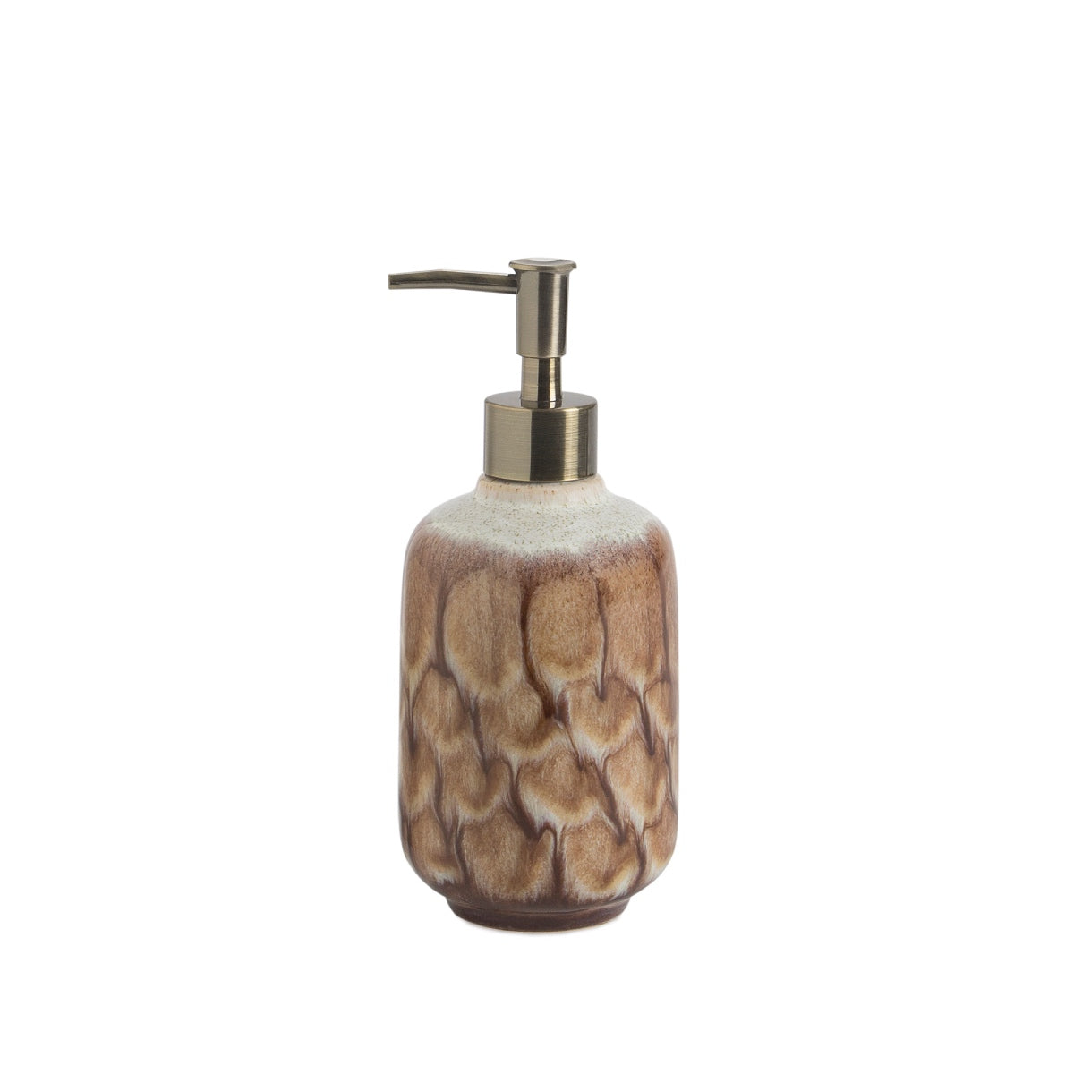 Dispensador de baño de cerámica marrón