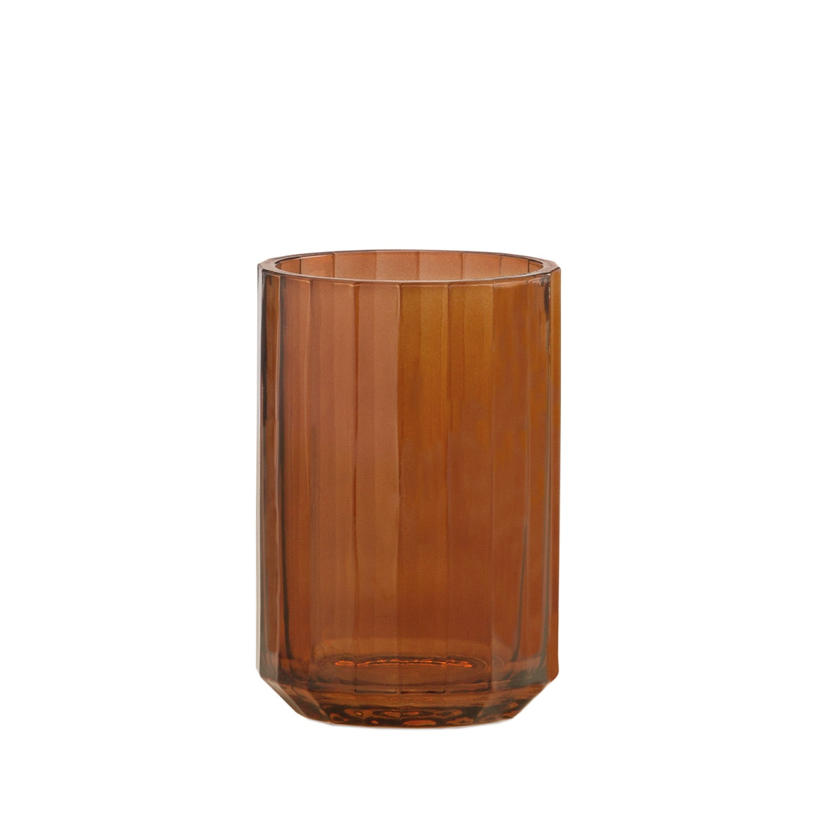 Portacepillos de baño de cristal marrón