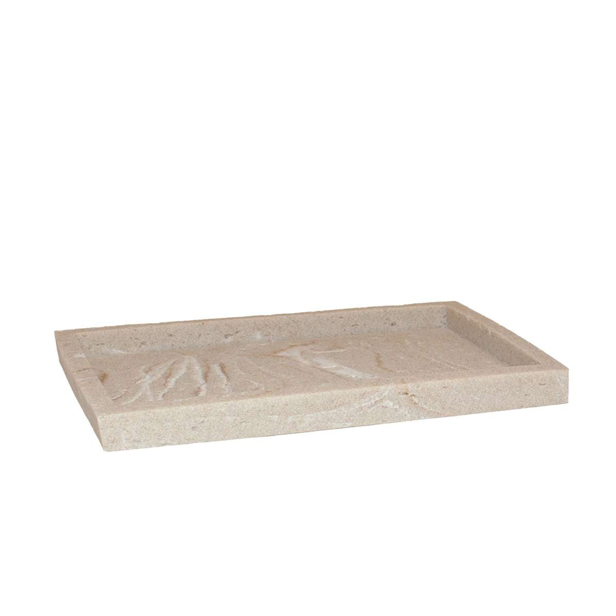 Bandeja de baño rectangular beige