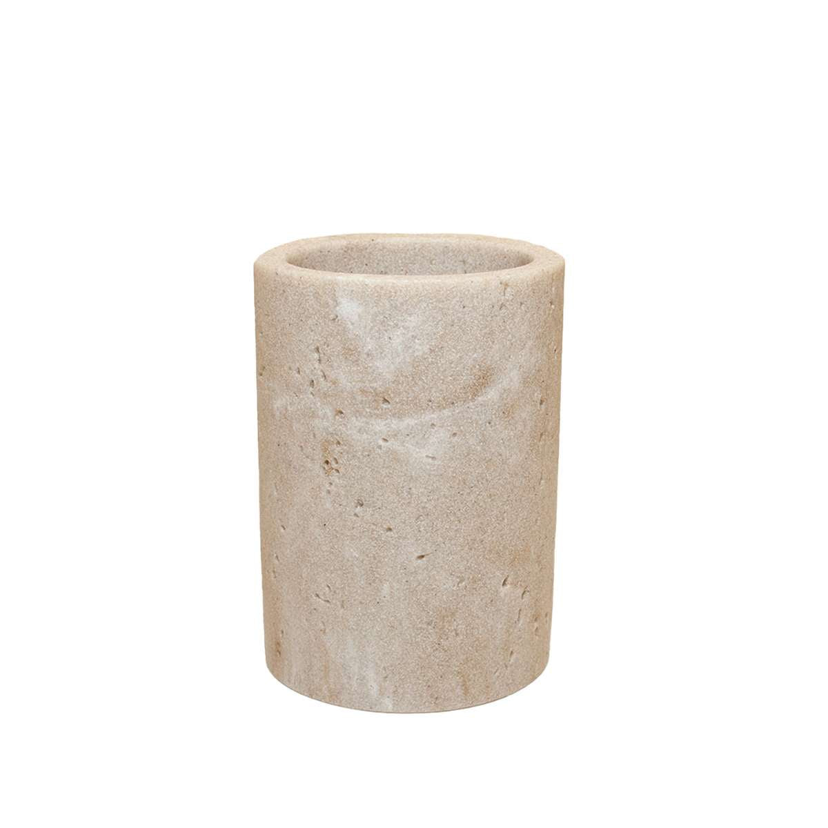 Portacepillos de baño beige