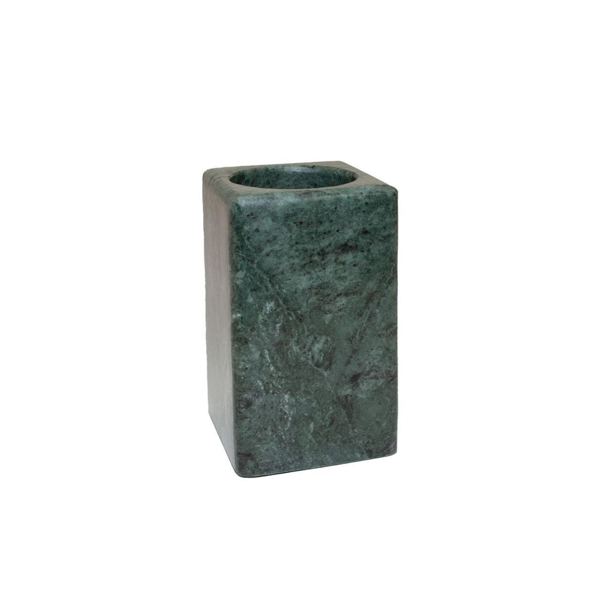 Portacepillo de mármol verde