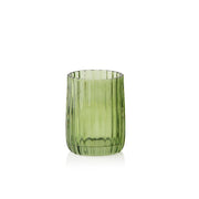 Portacepillos de baño verde de cristal estilo vintage