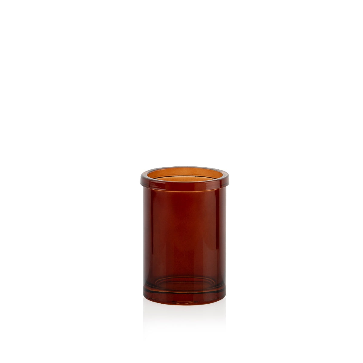 Portacepillos de baño de cristal moderno marrón