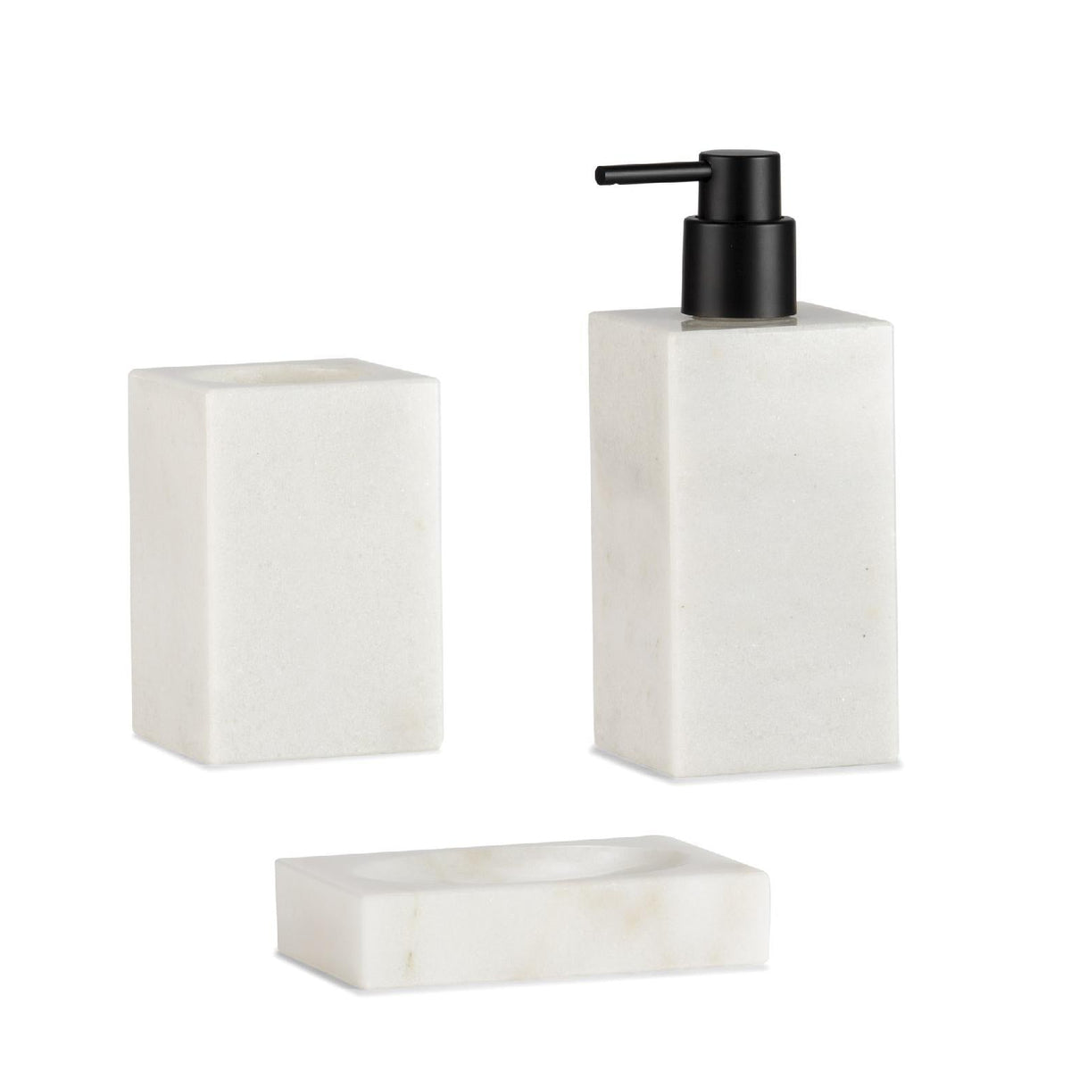 Dispensador de cuarto de baño de mármol blanco