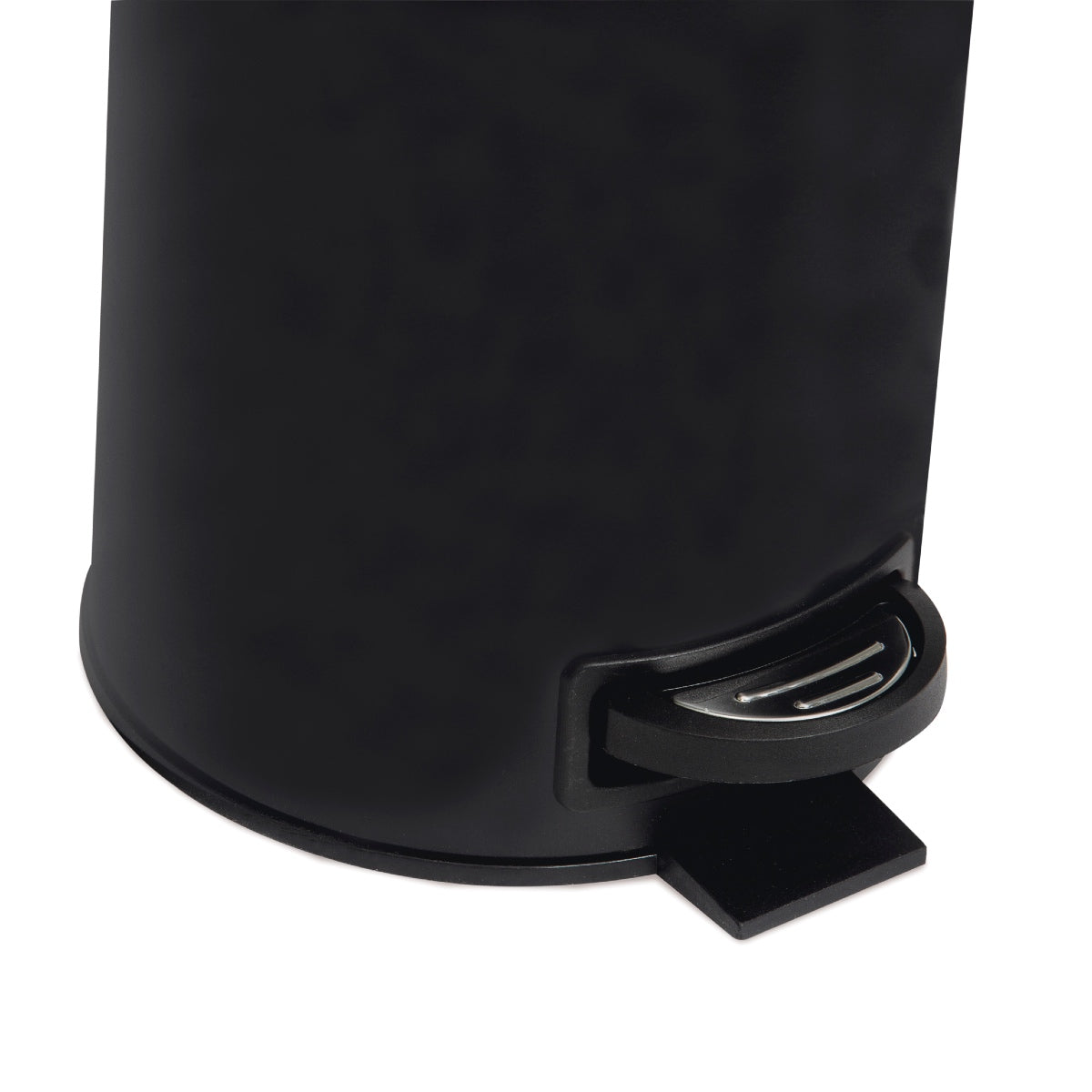 Papelera moderna de metal negro para baño