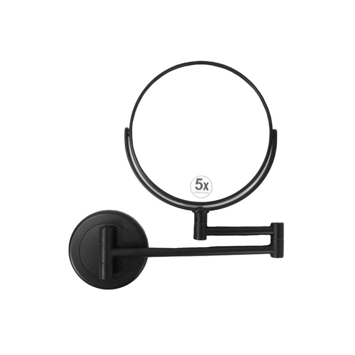 Espejo de aumento negro extensible