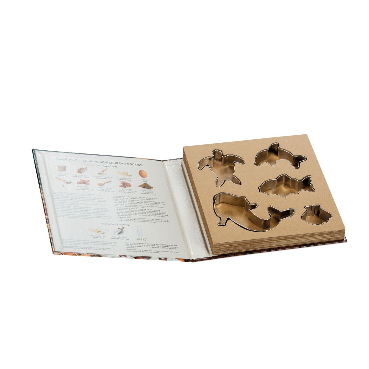 Kit de moldes de galletas de animales de acero plateado
