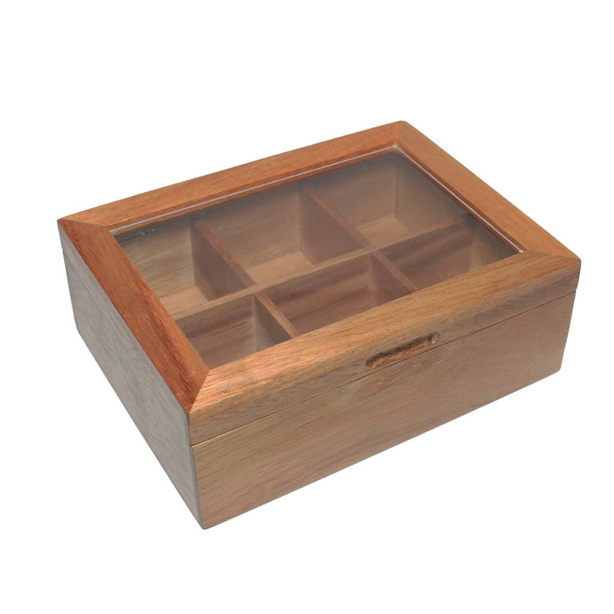 Caja para infusiones de madera de acacia
