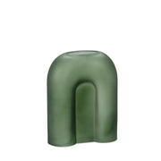 Jarrón decorativo de cristal verde 20cm