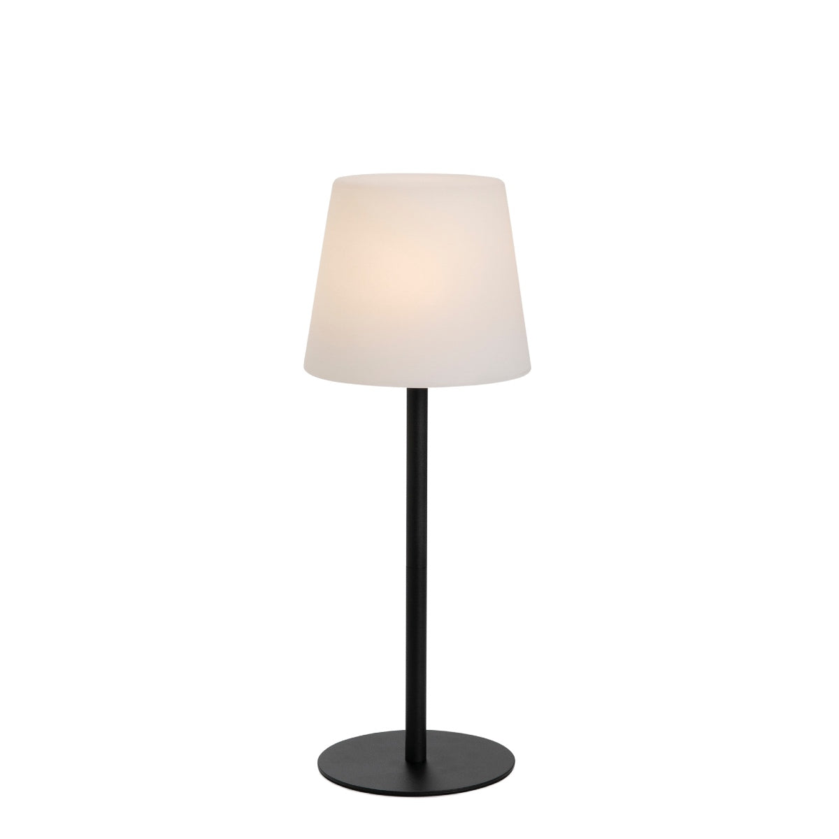 Lámpara de led inalámbrica de metal negra