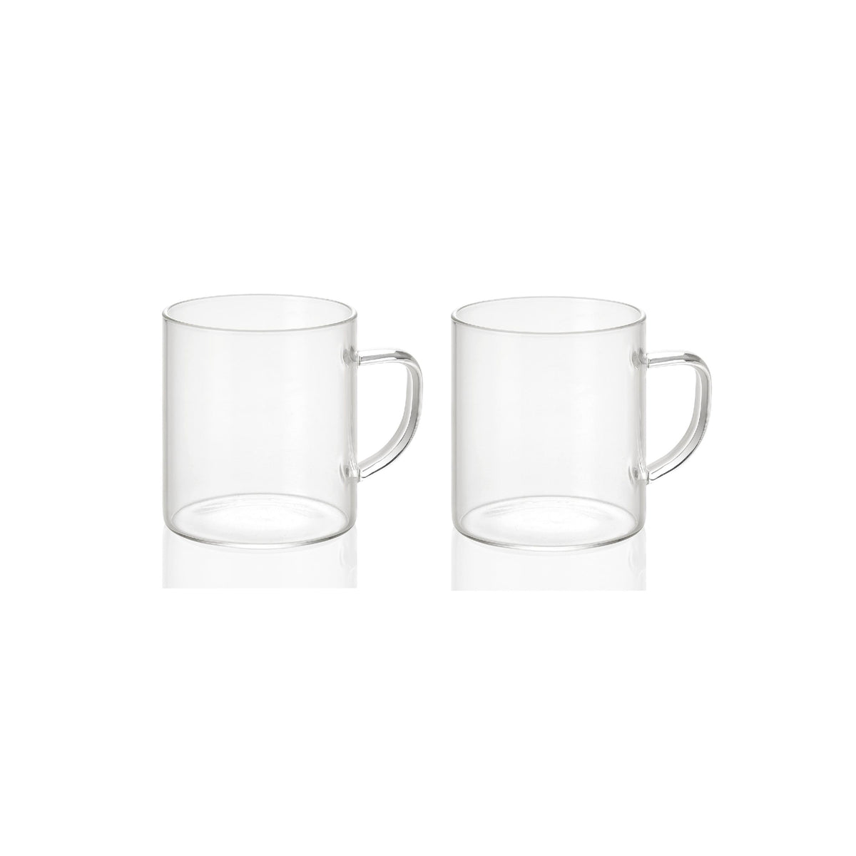 Set de 2 tazas para café y té de cristal