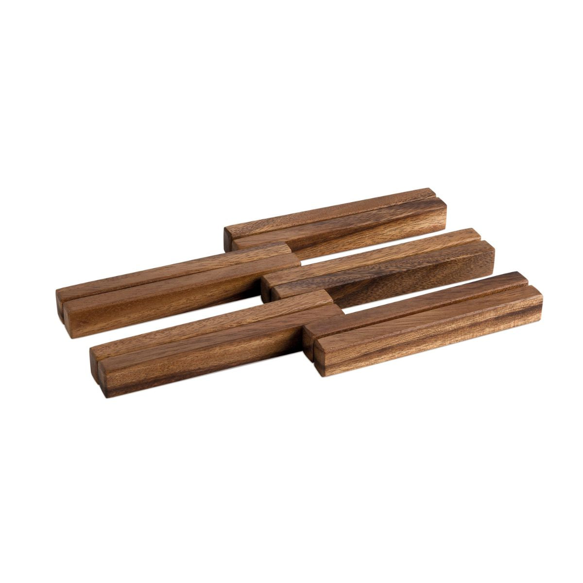 Salvamantel cuadrado de madera natural