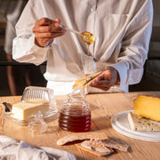 Tarro de miel de cristal