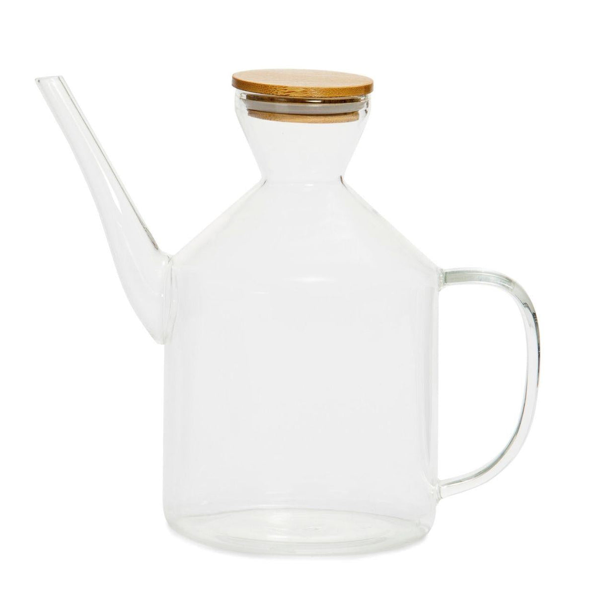 Aceitera de cocina de cristal y bambú clásica 1Litro