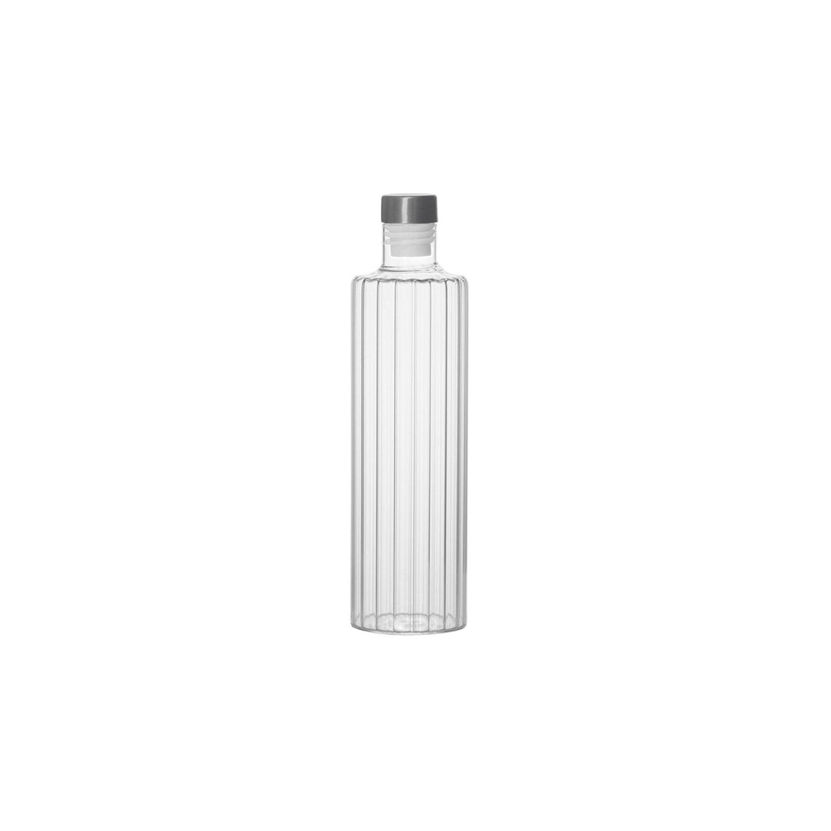 Botella de cristal con tapón de acero inoxidable