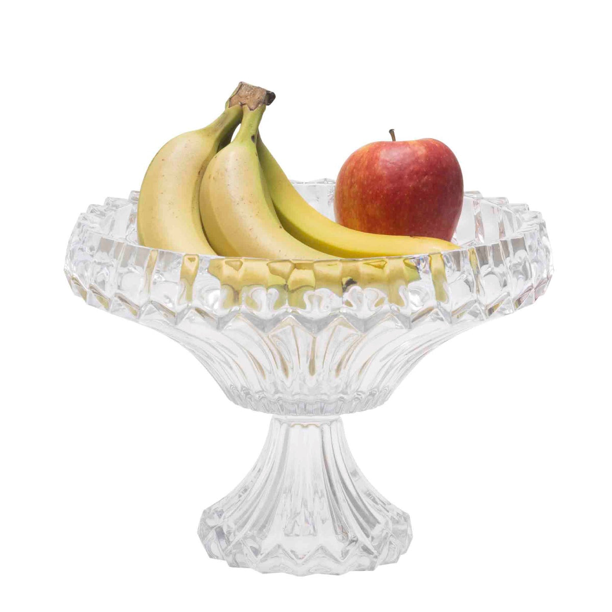 Frutero decorativo de cristal tallado
