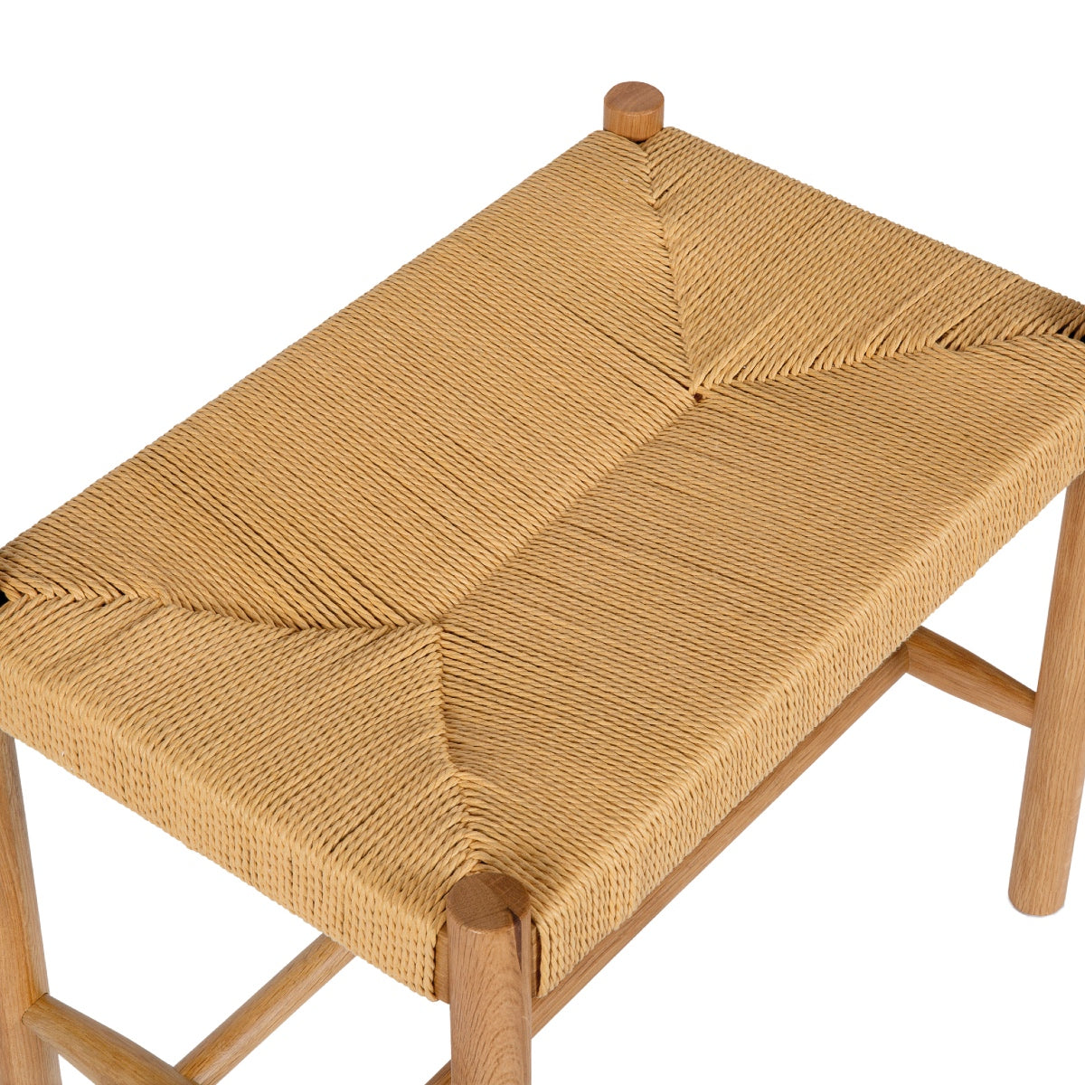 Banqueta de madera de roble clásica