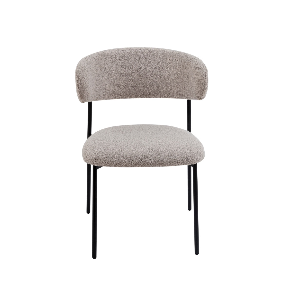 Silla moderna tapizada gris Lucy