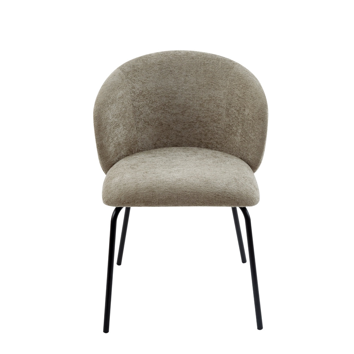 Silla de comedor tapizada beige Lina
