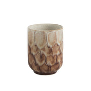 Portacepillos de baño de cerámica marrón